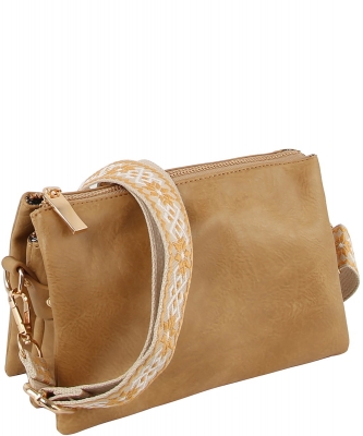 Guitar Strap Crossbody Bag Clutch CQF019-Z MOCHA